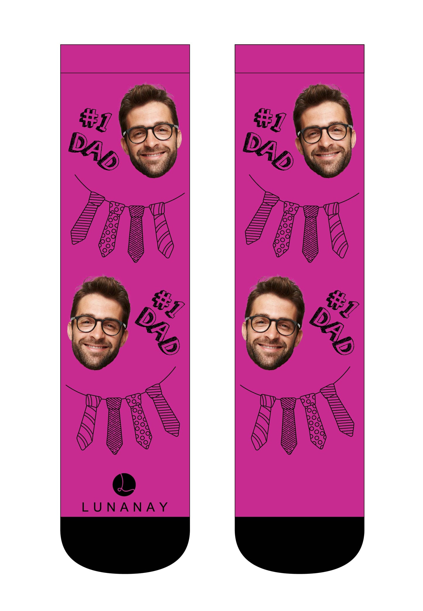 Personalizirane čarape | Čarape po narudžbi, #1 Dad, kravata