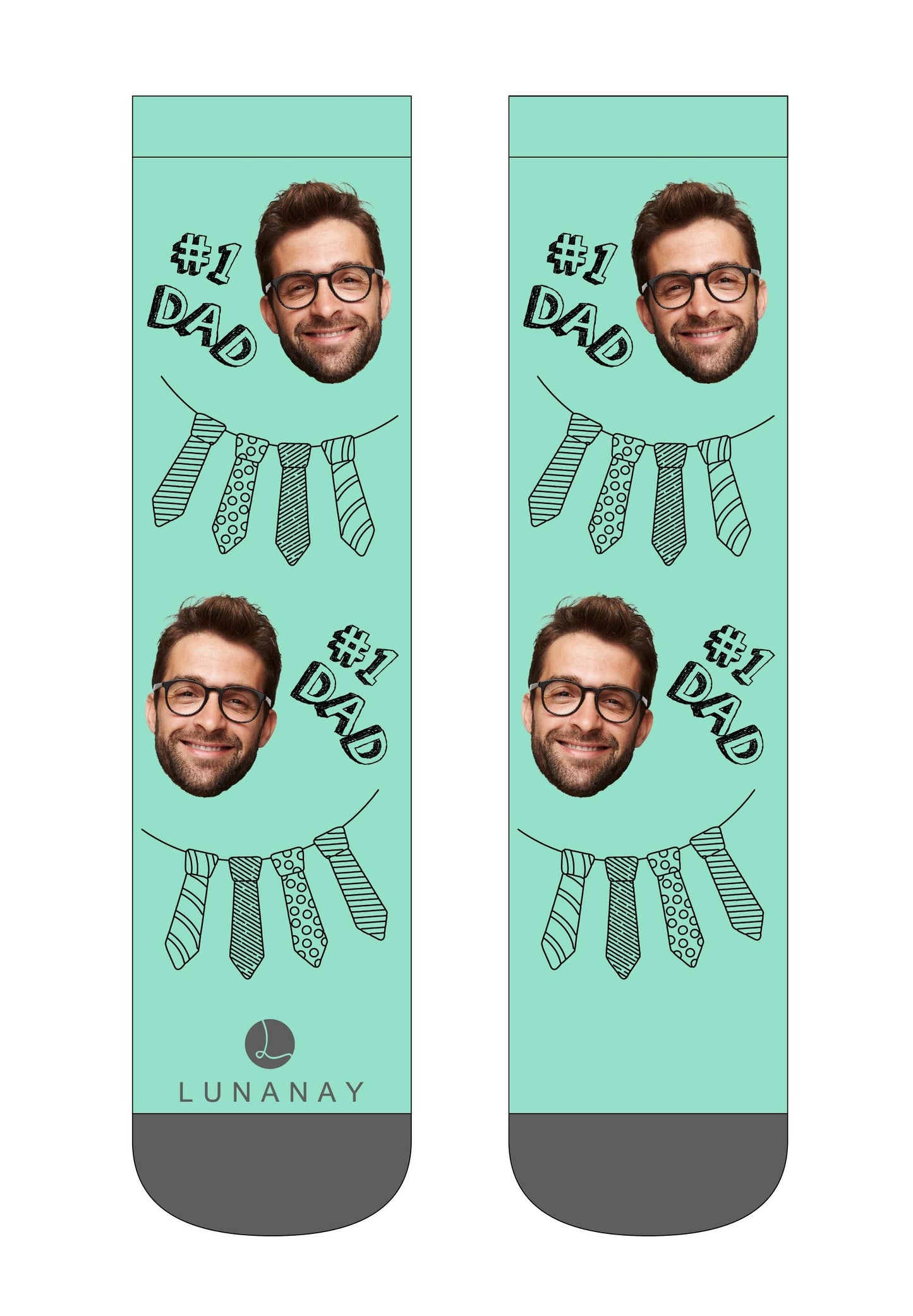 Personalizirane čarape | Čarape po narudžbi, #1 Dad, kravata