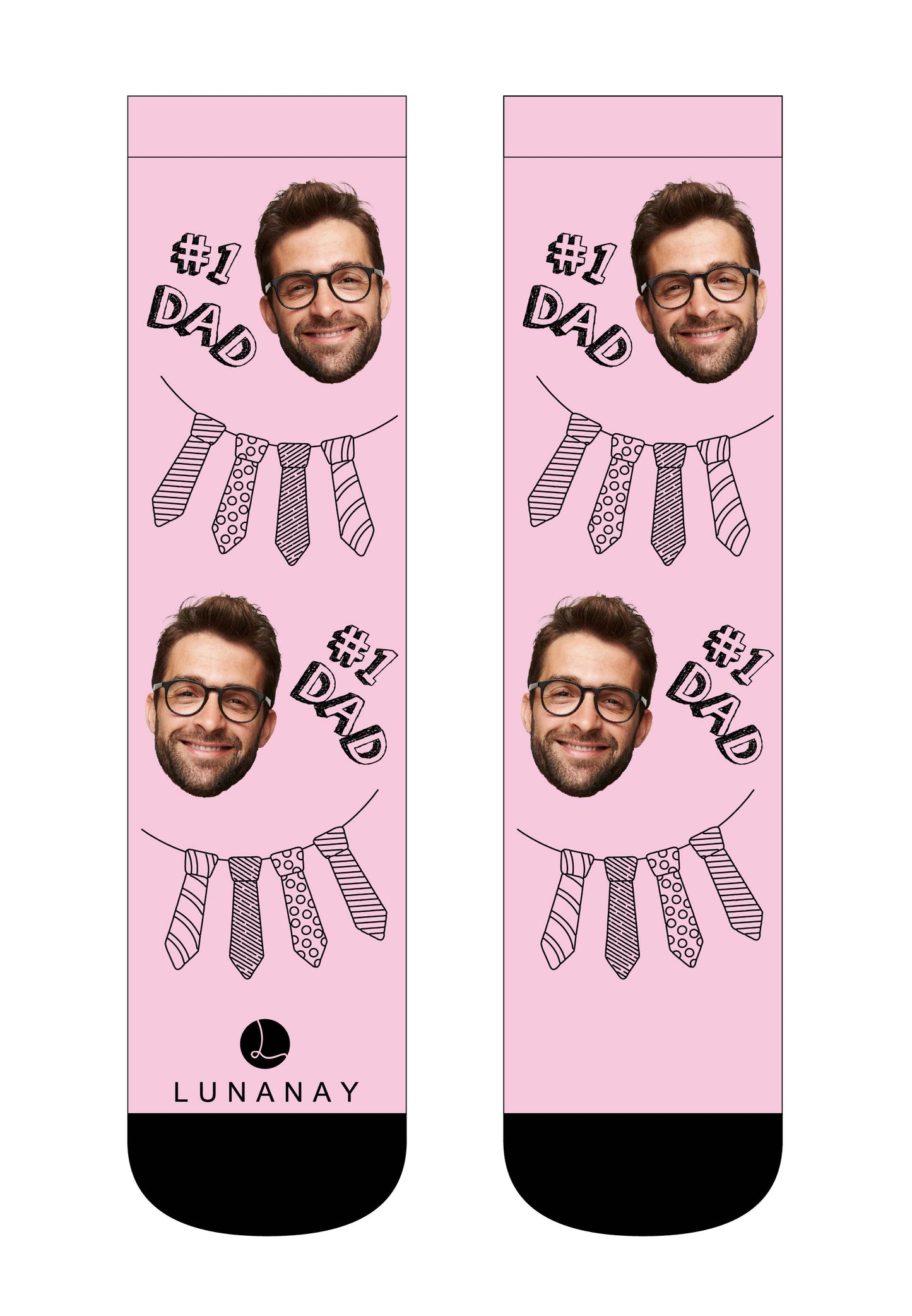 Personalizirane čarape | Čarape po narudžbi, #1 Dad, kravata