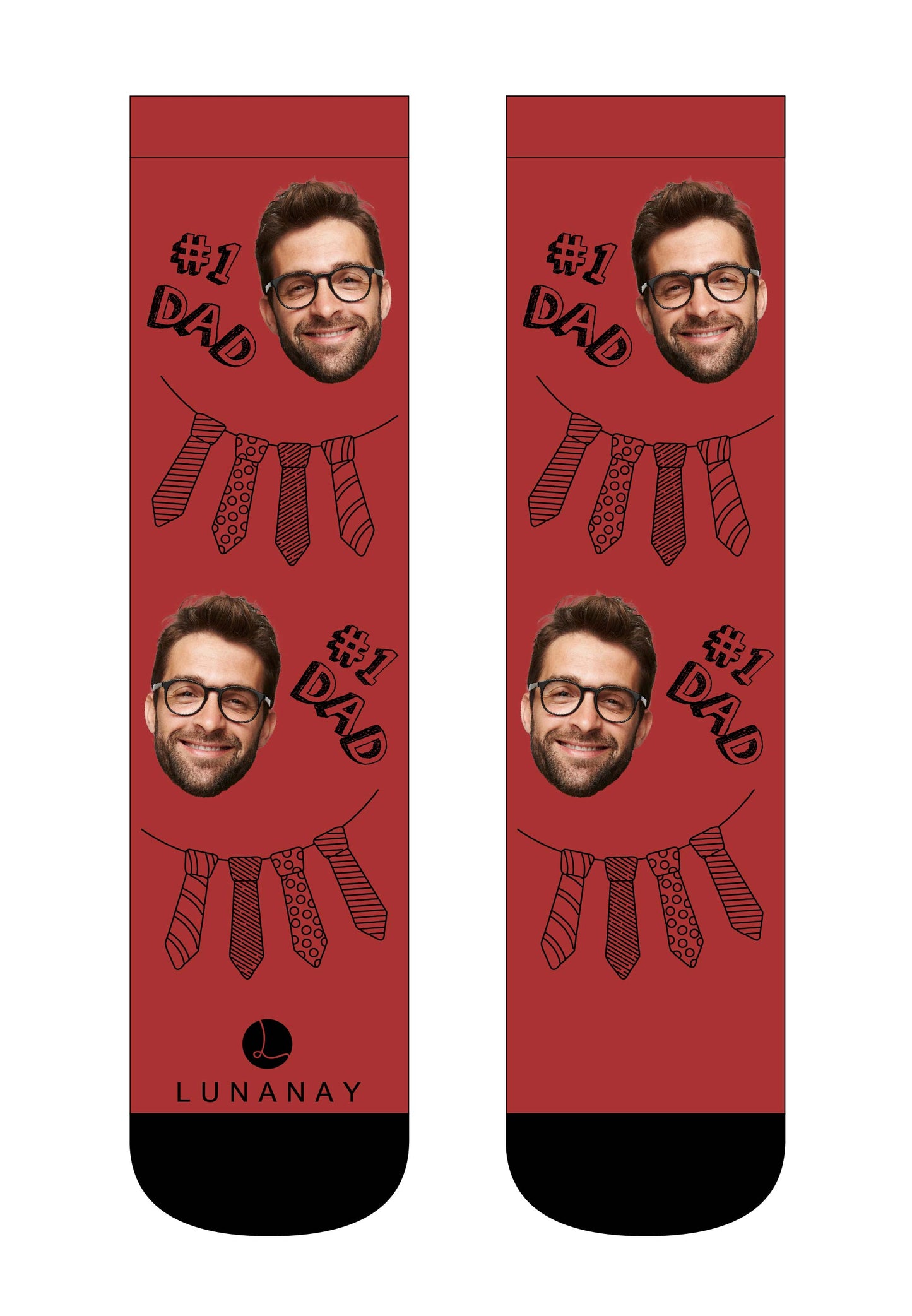 Personalizirane čarape | Čarape po narudžbi, #1 Dad, kravata
