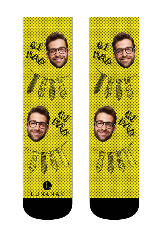 Personalizirane čarape | Čarape po narudžbi, #1 Dad, kravata