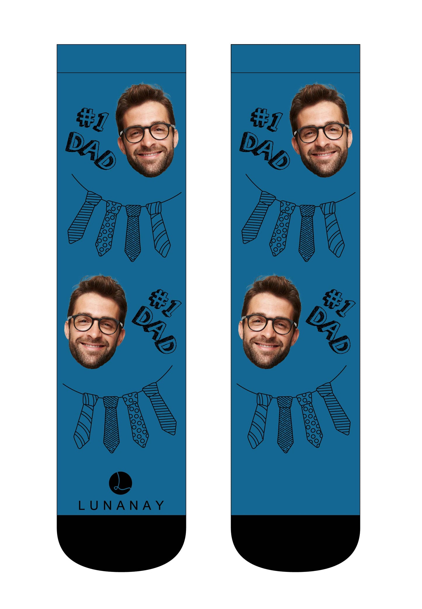 Personalizirane čarape | Čarape po narudžbi, #1 Dad, kravata